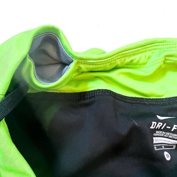 Nike Dri Fit Crew Running Short Black and Green Size Medium - Picture 5 of 12